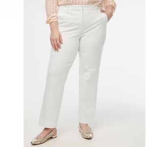 J Crew Factory Kallie Pant Straight Leg White Size 24 NWT